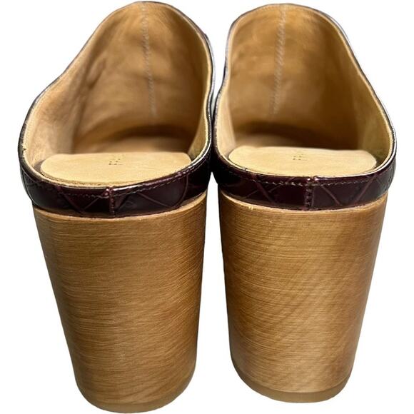 Frame Le Ione Clog Platform Wood Leather Size 39/US 8.5 - Picture 4 of 10